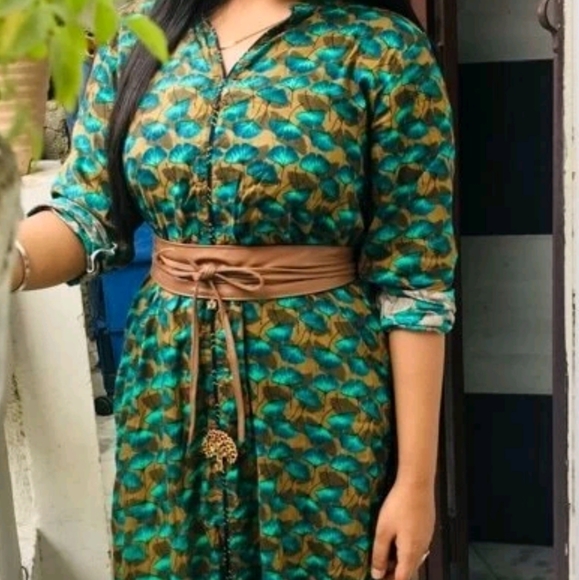 Womens Brown vegan leather corset wide tie waist boho cinch wrap obi belt - Picture 13 of 16